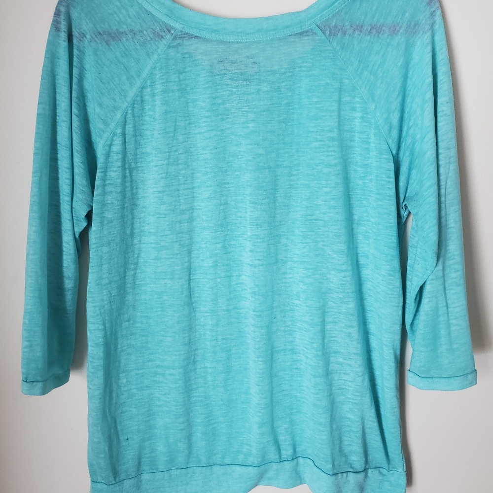 Batman Logo Teal Graphic Tee, Size Lg - Picture 3 of 6